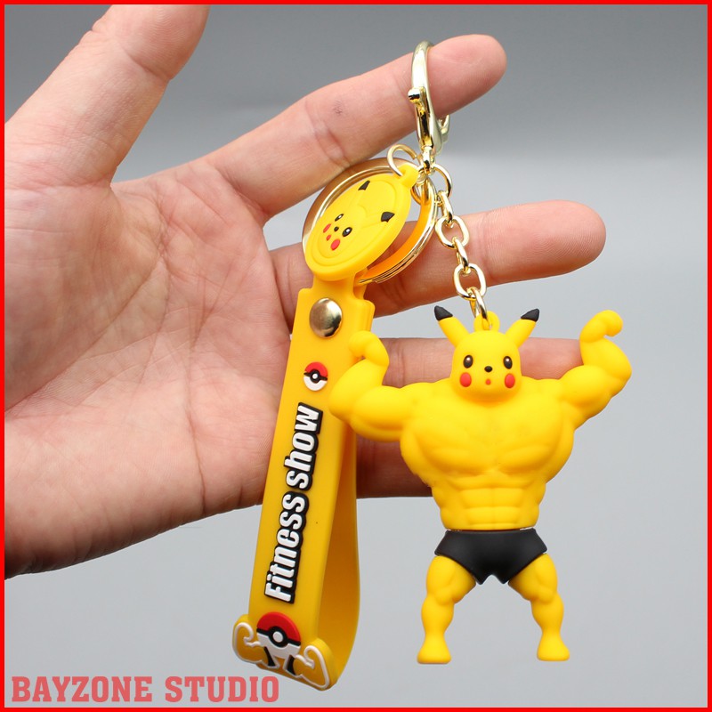 Mô hình pikachu lực sỹ kèm móc khóa siêu đẹp