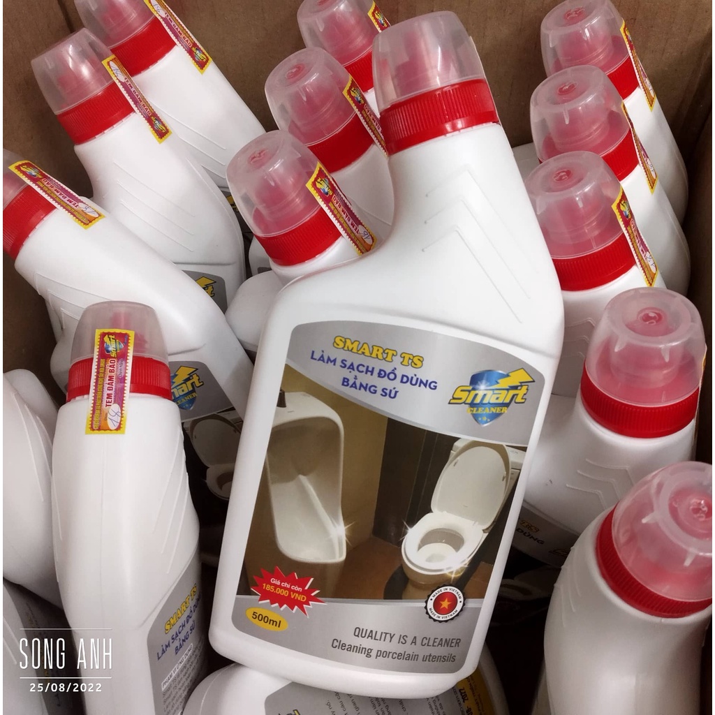 Smart TS 500ml- Nước tẩy rửa làm sạch đồ dùng bằng sứ, tẩy sạch bồn cầu, wc ố vàng- chuẩn tẩy rửa thông minh