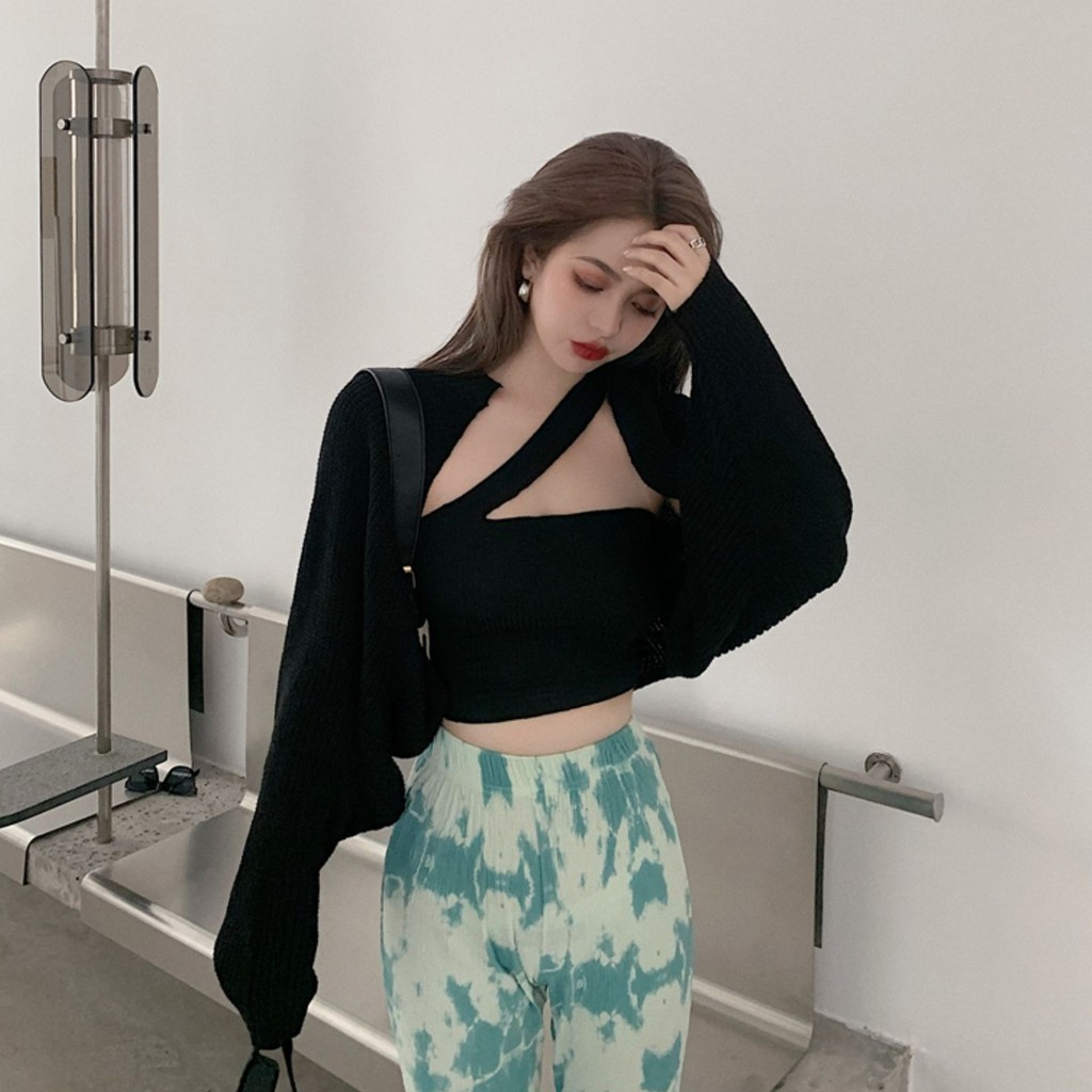 【Cocory】 Áo Khoác Cardigan Dệt Kim Tay Dài Thiết Kế Dáng Rộng Cho Nữ