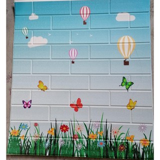 Xốp Dán Tường 3D Hoạt Hình Ngộ Nghĩnh Cho Bé, khổ lớn 70*77 cm