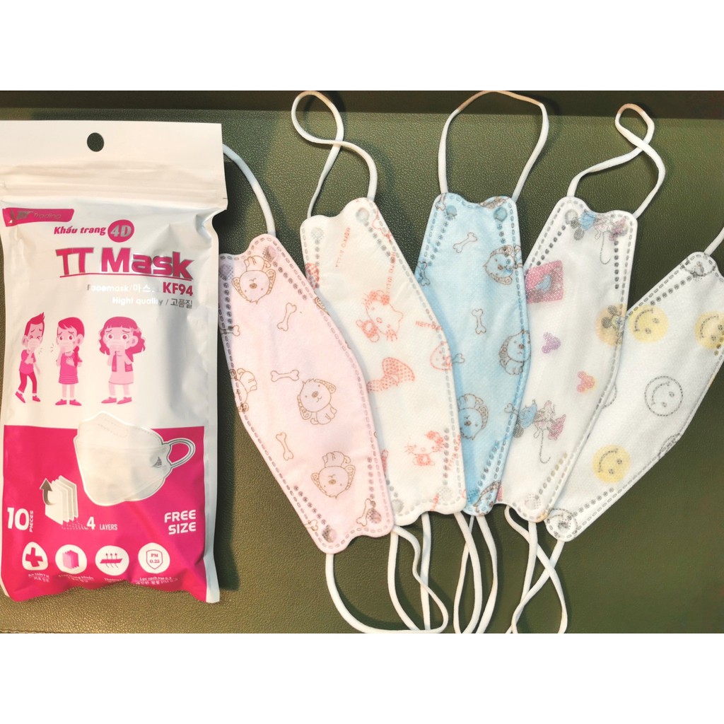 [Mã COSDAY giảm 8% đơn 150K] 😷 Khẩu trang y tế trẻ em 4D - KF94 kháng khuẩn xuất Hàn [10 cái / túi] -Happy Life for You | BigBuy360 - bigbuy360.vn