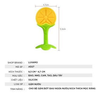 gặm nướu hoa quả cho bé gặm nướu silicon mềm mại có hộp đựng