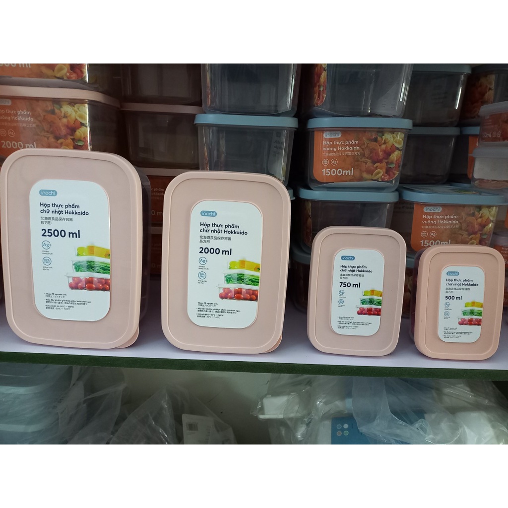 Hộp Đựng Thực Phẩm Chữ Nhật Inochi, Hộp Bảo Quản Đồ Ăn, Rau Củ Quả Tiện Dụng Cho Gia Đình