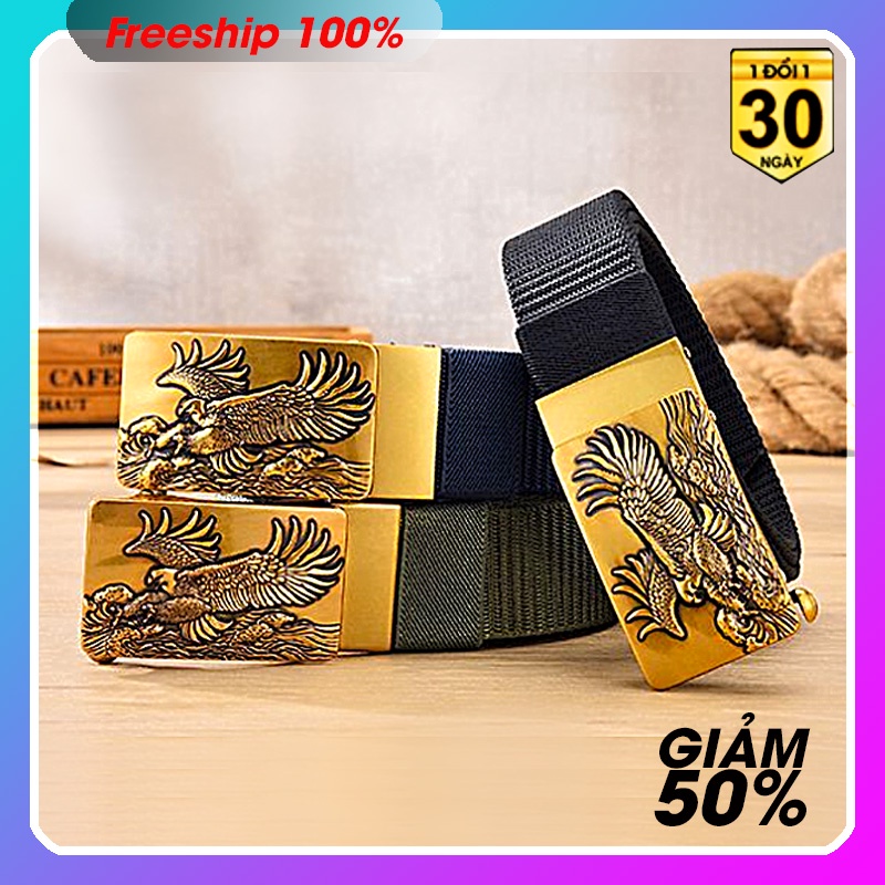 Thắt lưng nam vải dù phượt Mẫu TLN28 - Size 3,8 x 120 cm - khóa kim loại chỉnh dây tự động - kèm video sản phẩm.