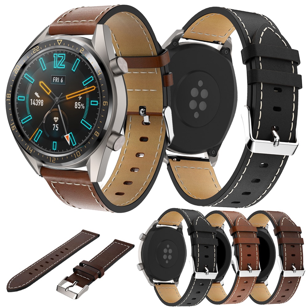 Dây Da Thay Thế Cho Đồng Hồ Huawei Gt 2 / Pro 46mm 42mm Gt2 Gt2e Honor Magic Watch 2 20mm 22mm