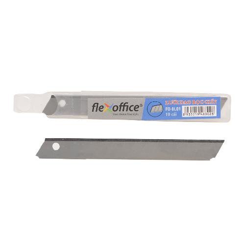 Hộp 10 lưỡi dao rọc giấy Flexoffice FO-BL01