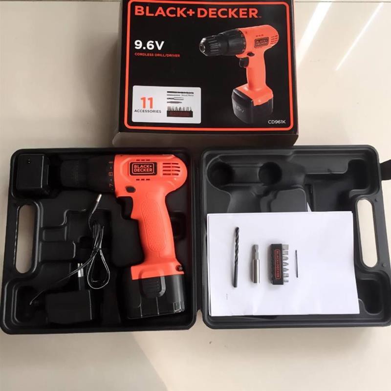 Bộ máy khoan pin cầm tay 11 chi tiết Black&Decker CD961K