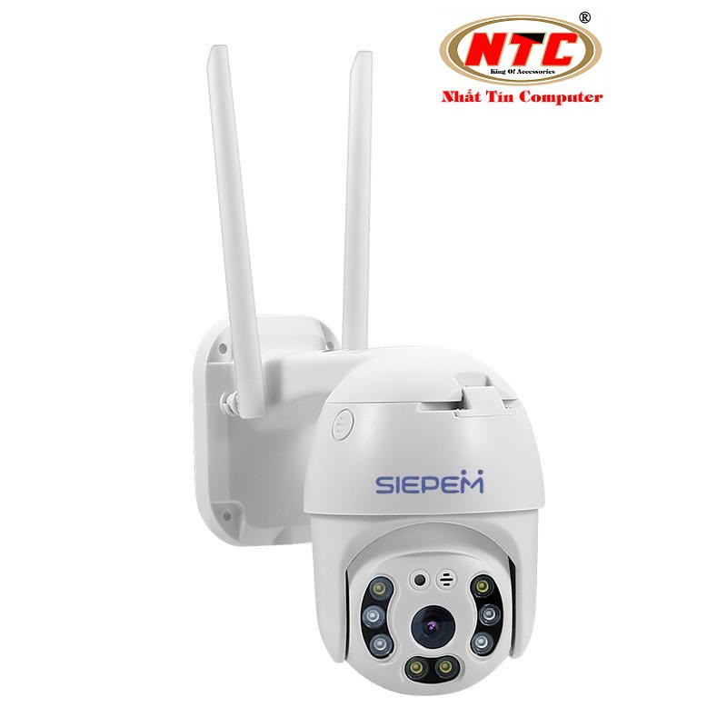 Camera IP Wifi Ngoài trời Siepem S6820 Plus PTZ 2 Râu FullHD 1080P 4 LED trợ sáng, 4 LED hồng ngoại, chống nước IP66