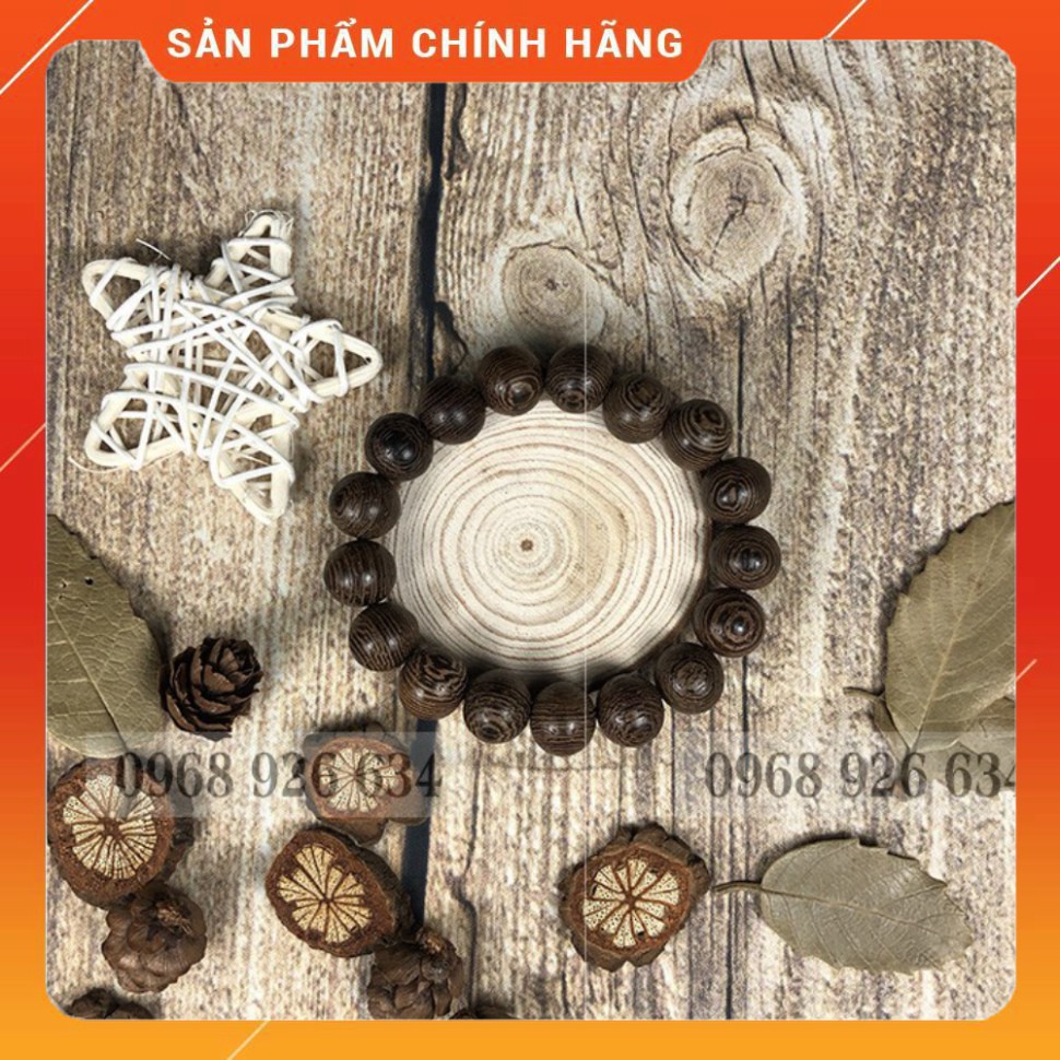 Vòng tay phong thủy gỗ mun đuôi công🧨FREESHIP🧨Vòng đeo tay gỗ mun vân đuôi công 12 li