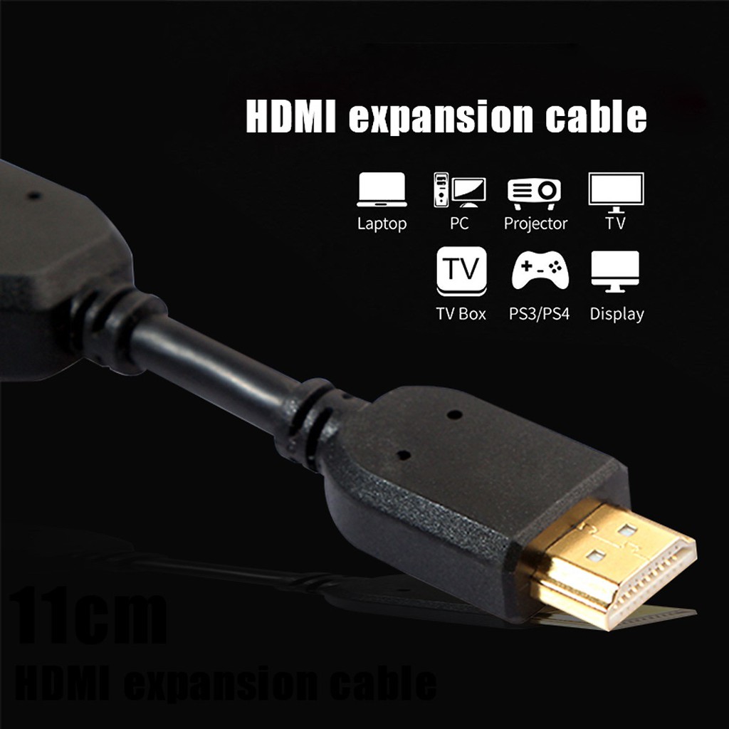 [Mã ELFLASH3 hoàn 10K xu đơn 20K] Đầu nối dài HDMI đực ra cái FullHD - dài 11cm