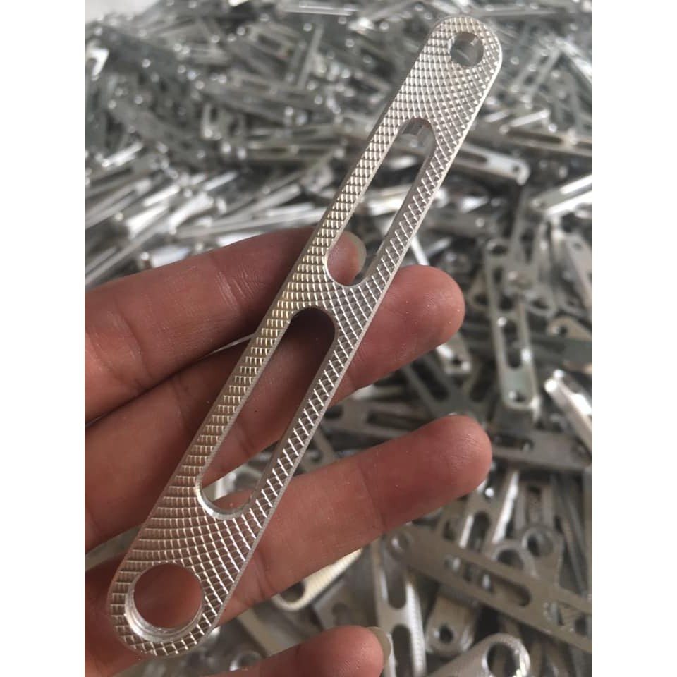 Pat Nhôm CNC 3D Gắn Đèn Trợ Sáng, Gắn Chân Gương Xe Máy