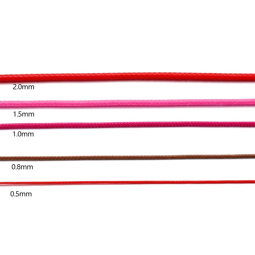 Cuộn dây sáp ST.KUNKKA cotton bện 0.5-0.8mm 10m dành cho làm trang sức xỏ hạt Hàn Quốc DIY