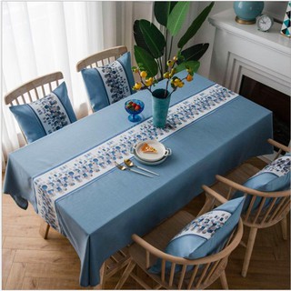 Khăn trải bàn vintage 140x180cm vải bố thô