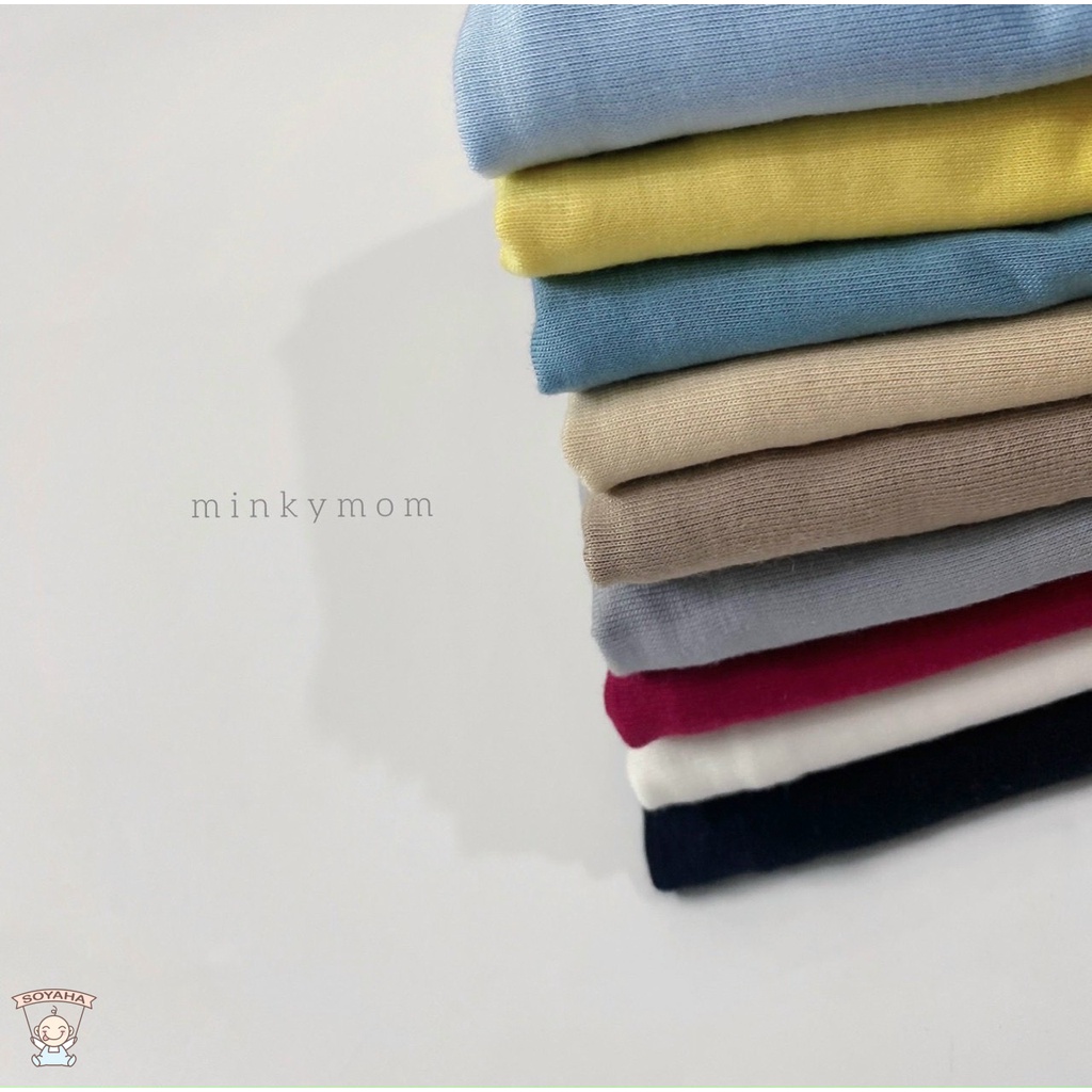 Áo Bún Giữ Nhiệt Minky Mom Thun Cotton Cổ 3 Phân Cho Bé Trai Bé Gái Thu Đông Dài Tay