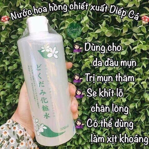 Nước hoa hồng lotion toner diếp cá, tía tô Dokudami Nội Địa Nhật Bản