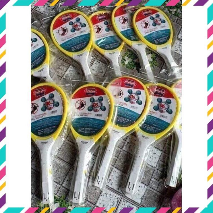 Vợt muỗi Sunhouse SHE-E200 , Dụng cụ bắt côn trùng tích hợp đèn , sạc pin , tay cầm chống trượt , công nghệ sạc nhanh