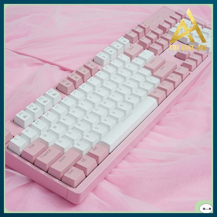 Bàn Phím Cơ Gaming Xuyên Led Dareu EK1280S Màu Trắng Hồng Bàn Phím Máy Tính Có Dây Chơi Game