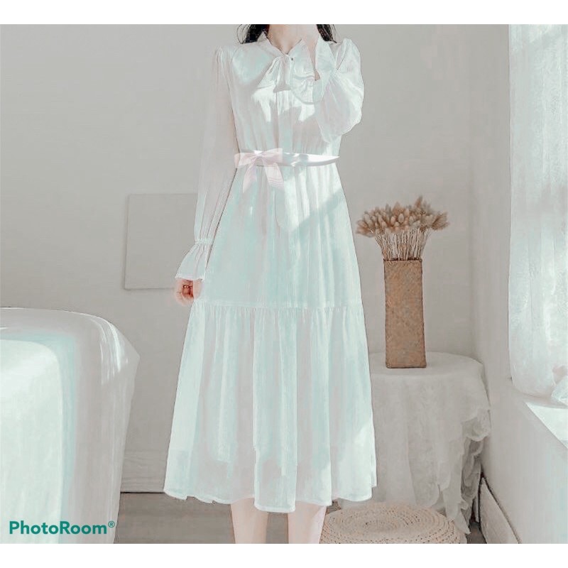 [SIÊU HÓT] Váy Baby Doll Màu Trắng Khoá lưng Bèo Vai, Đầm Nữ Trắng tiểu Thư, Mặc Sống Ảo, Chụp Kỷ Yếu , Giống hình 100% | BigBuy360 - bigbuy360.vn