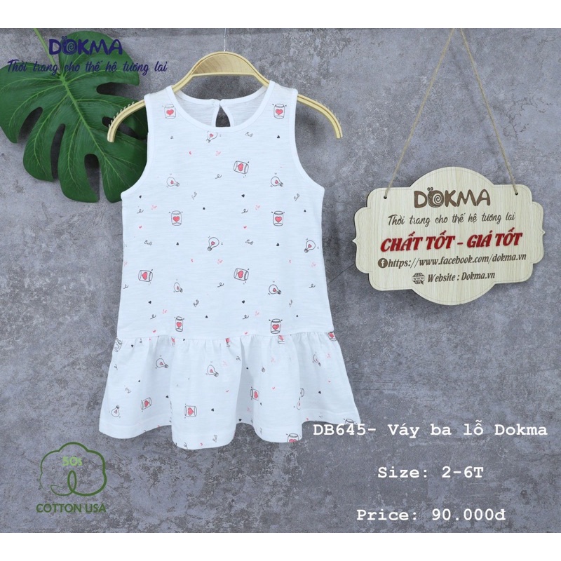 Váy ba lỗ bé gái Dokma DB645 (Sz 2-6T)