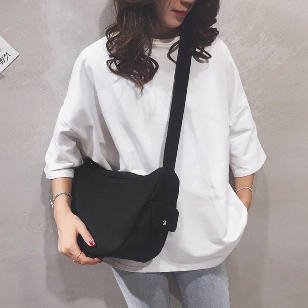 Túi tote Đeo Chéo Vải Canvas Thời Trang Hàn Quốc Đi Học , Đi Chơi dành cho cả nam và nữ tiện dụng