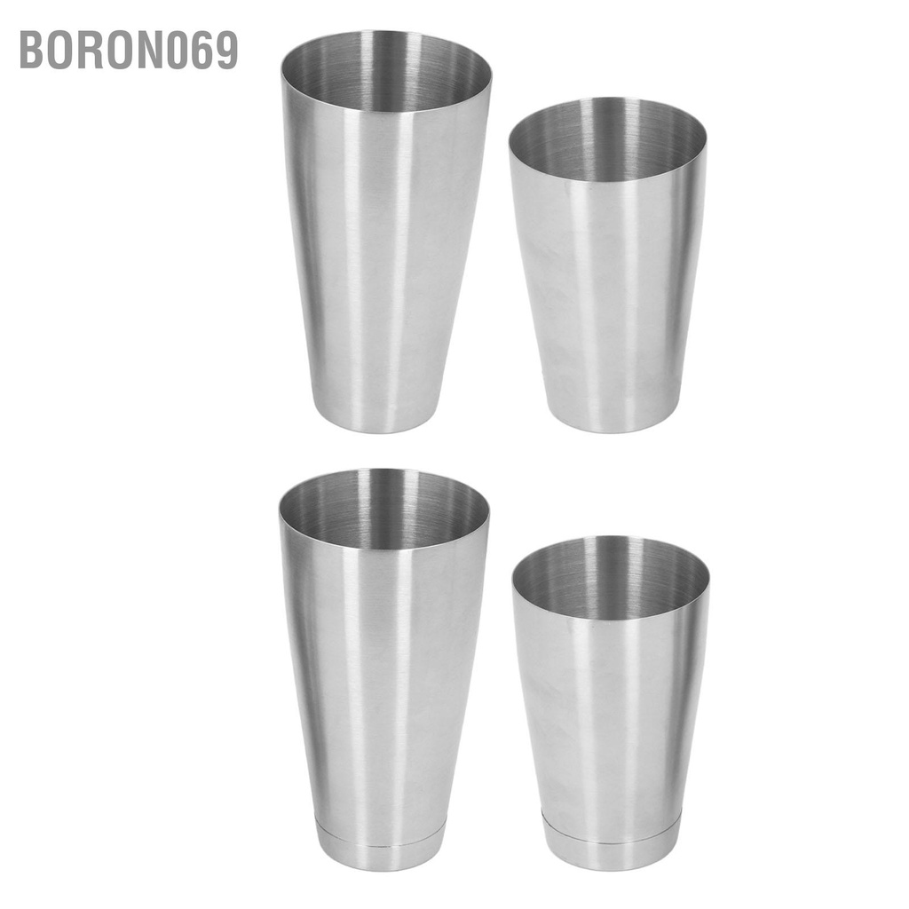 Boron069 Cocktail Shaker Cup Kit Bartender bằng thép không gỉ Lắc Tins Dụng cụ pha chế cho quầy bar