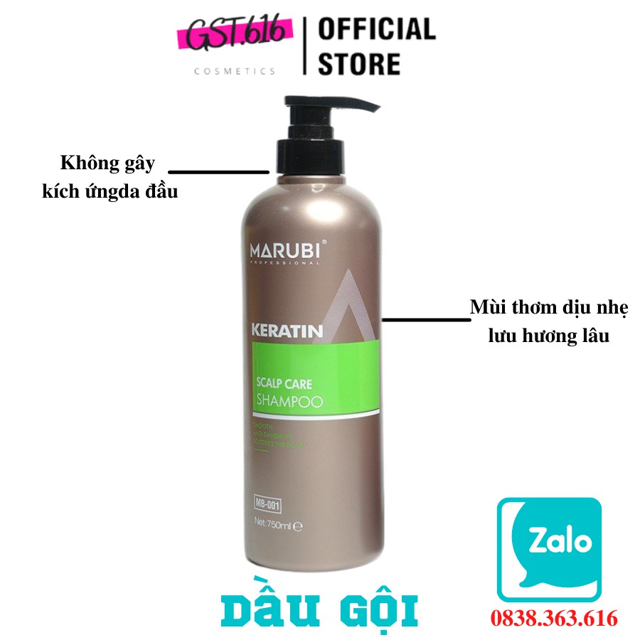 Cặp Dầu Gội Dầu xả MARUBI KERATIN 750ml 1000ml siêu dưỡng tóc giúp tóc chắc khỏe luôn mượt mà