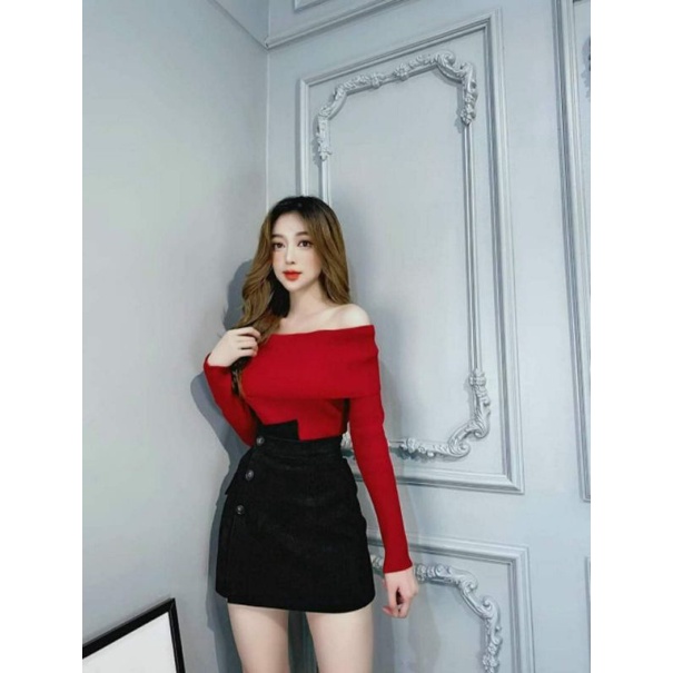 SET ÁO TRỄ VAI TAY DÀI COTTON VỚI CHÂN VÁY NUT