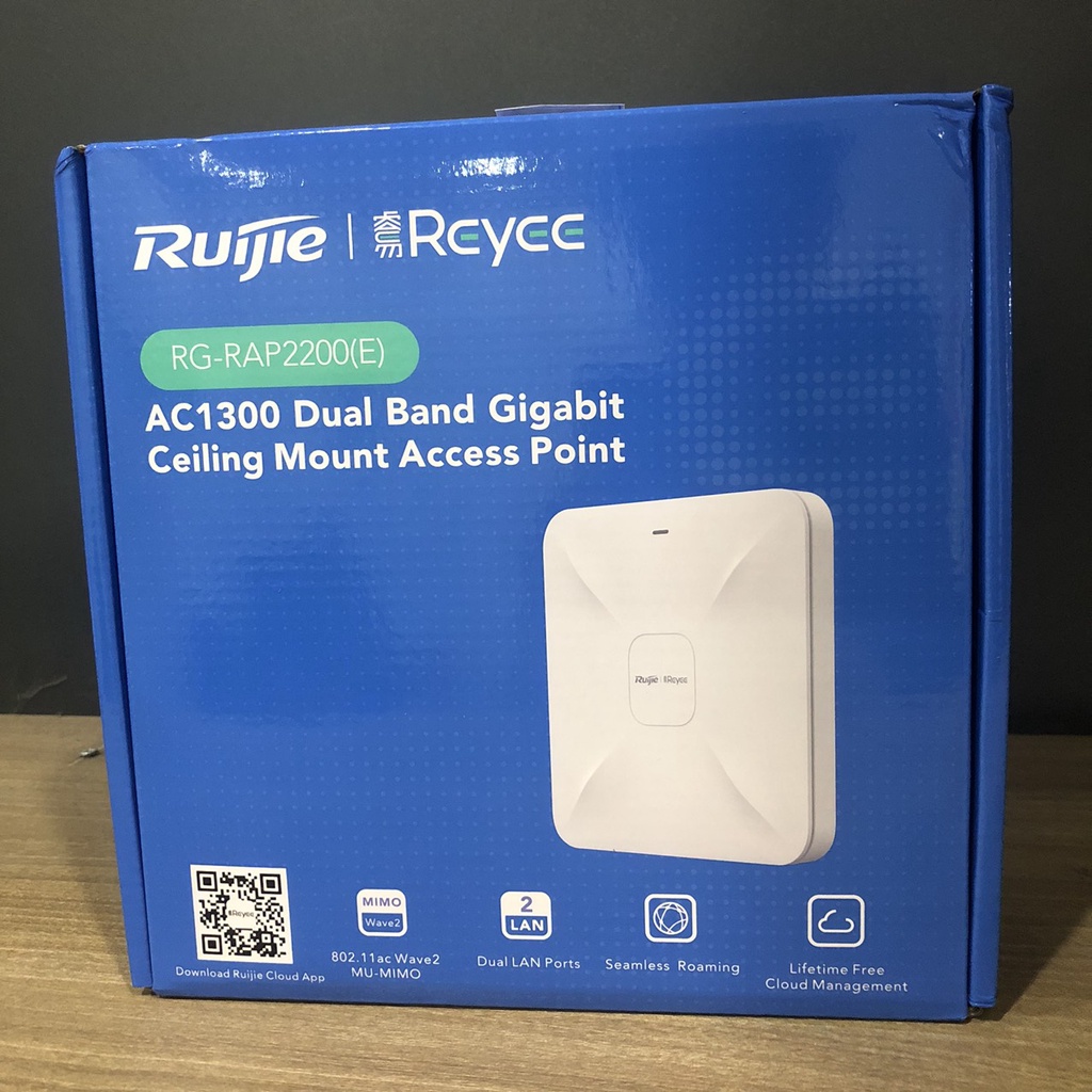 Bộ phát Wifi ốp trần hoặc gắn tường RUIJIE REYEE RG-RAP2200(E) - Hàng chính hãng - Bảo hành 3 năm