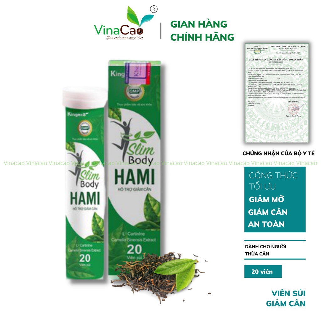 (3 tặng 1) Viên sủi giảm cân cấp tốc Slim Body Hamii - Giảm cân nhanh, an toàn, không cần ăn kiêng