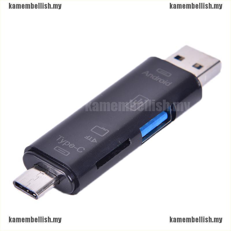 Đầu Đọc Thẻ Nhớ Micro-usb 3.1 Type-c Sd Tf Cho Android Pc