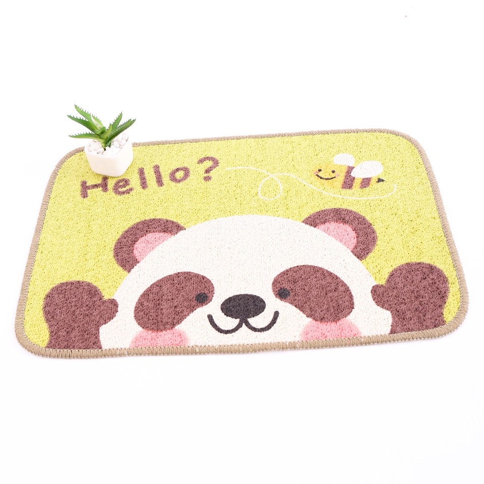 Combo 2 Thảm Lau Chân Hello Hình Thú 35x50 cm