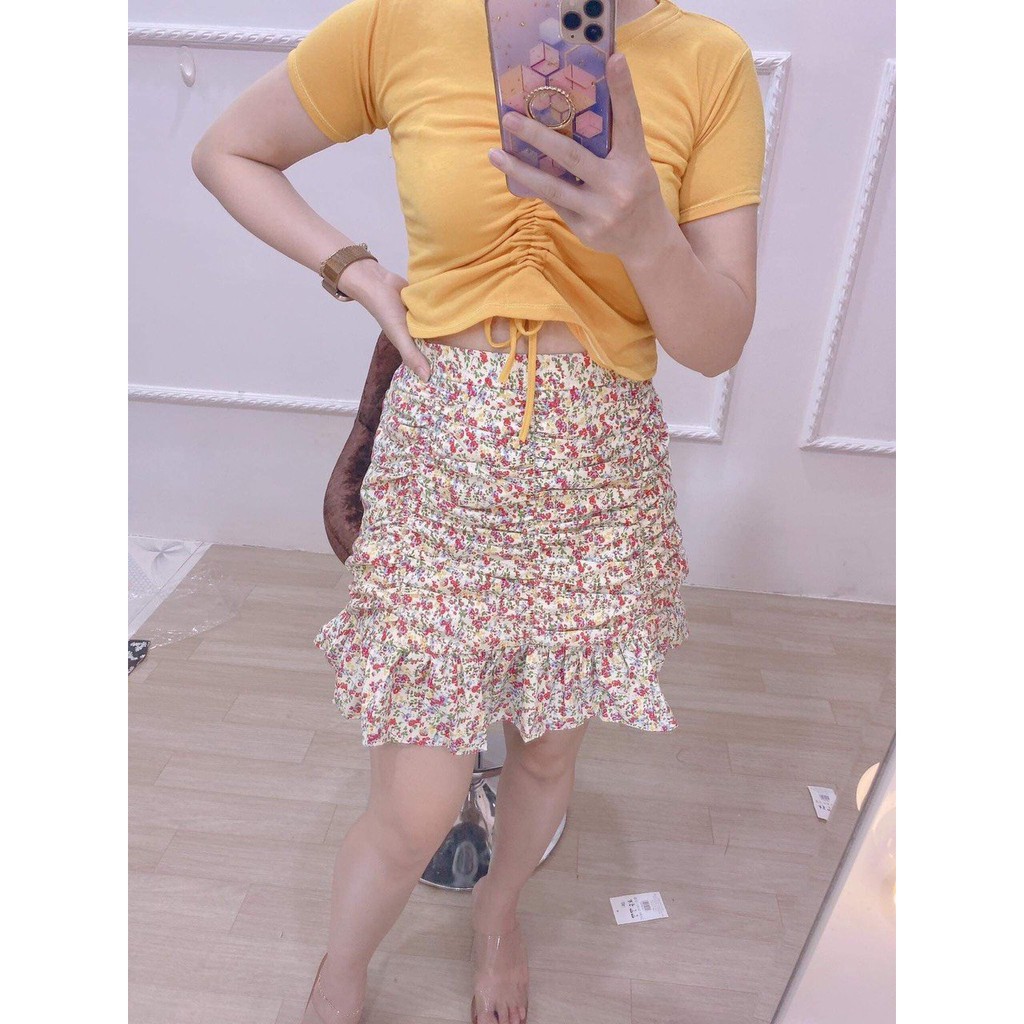 Chân Váy Nhúm Bồng Chân Bèo Chân Váy Trước Cạp Phẳng Sau Đánh Chun Sau Đánh Chun Hot Trend | BigBuy360 - bigbuy360.vn