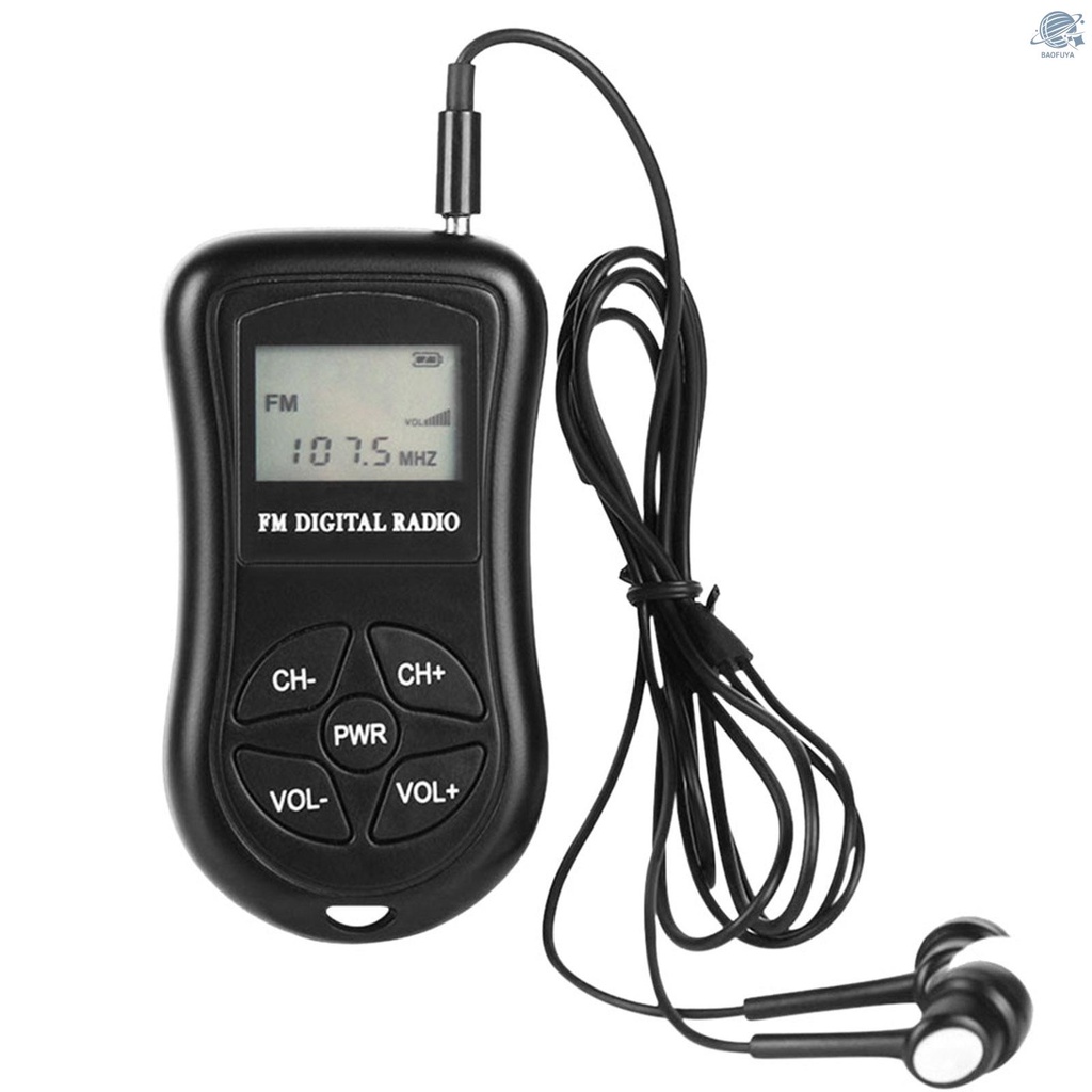 Radio Kdka-600 Mini Fm Dsp Màn Hình Lcd Kỹ Thuật Số 1.15 Inch 60-108mhz Đen