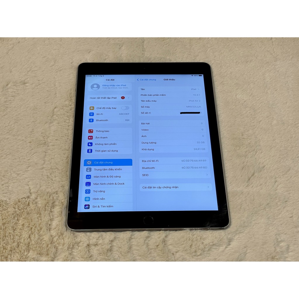 Máy tính bảng Apple iPad Air 2 32GB bản WIFI | BigBuy360 - bigbuy360.vn