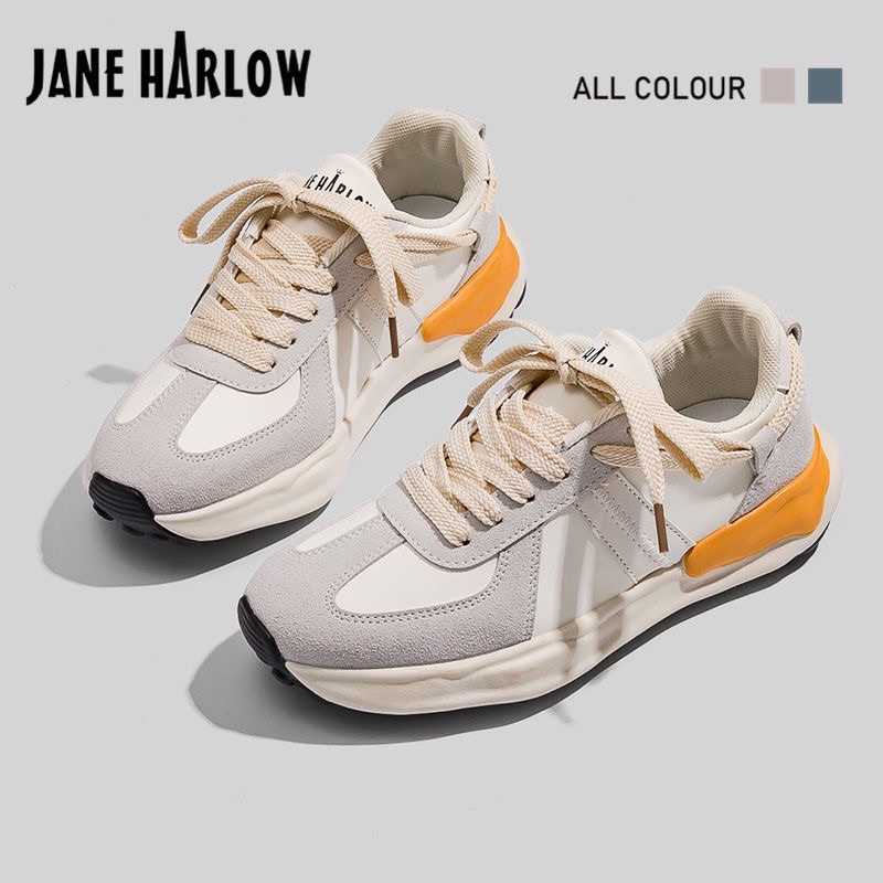 Giày JANE HARLOW Thể Thao Nữ Cổ Thấp Đế Răng Form Ôm Chân