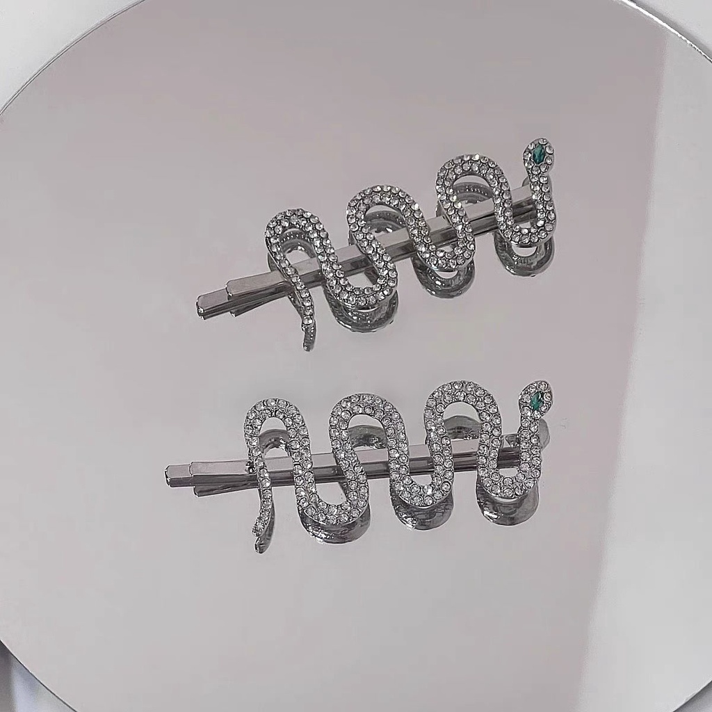 Kẹp tóc MISS FANCY kẹp tóc kim loại một bên kiểu rắn loại thời trang cá tính 6cm