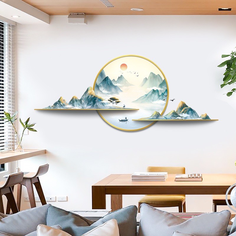 Decal Dán tường mẫu núi non dán phòng khách
