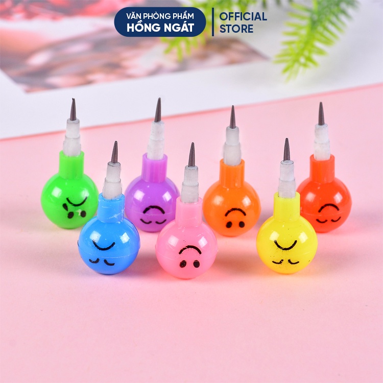 Bút chì khúc hình mặt cảm xúc cute dễ thương cho bé, đồ dùng học tập văn phòng phẩm làm quà tặng học sinh B36