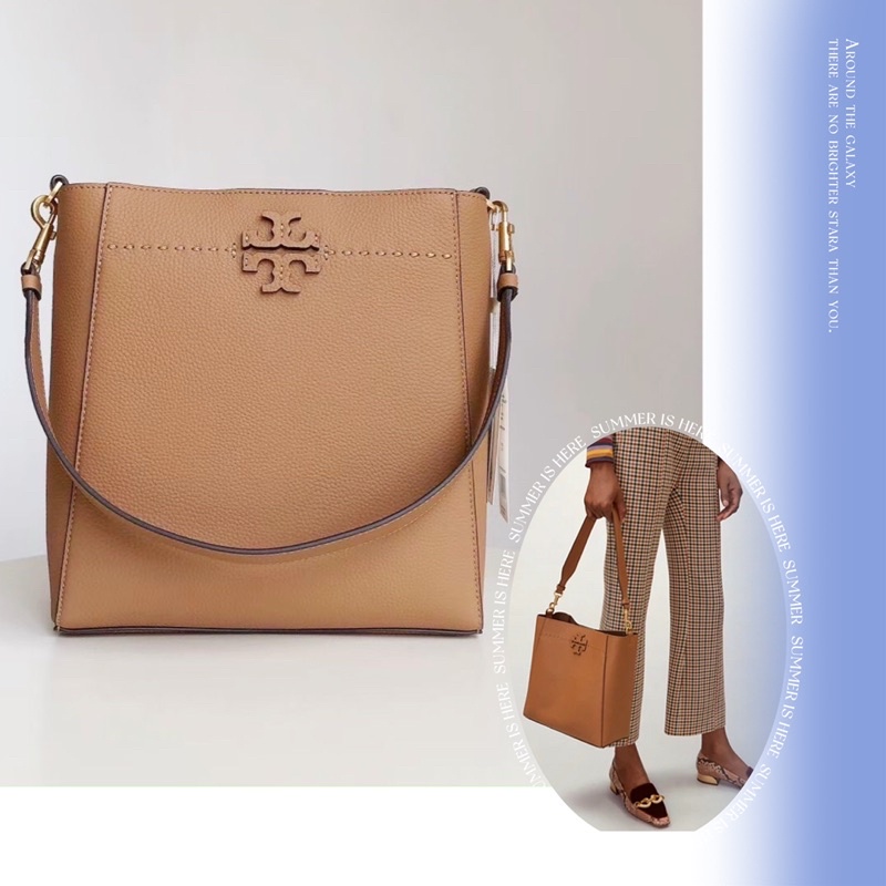 TNS - Túi bucket form hobo  Torie Mcgraw hobo bag -màu nâu tây sang trọng