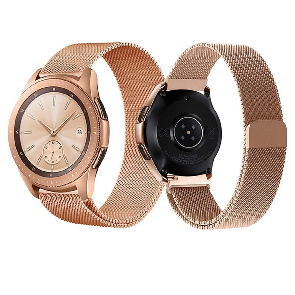 Dây Đeo Kim Loại Nam Châm 20 22mm Cho Đồng Hồ Samsung Galaxy Active 2 40 44 46mm Gear S2 Classic S3 S4 Sport Frontier Live 2neo