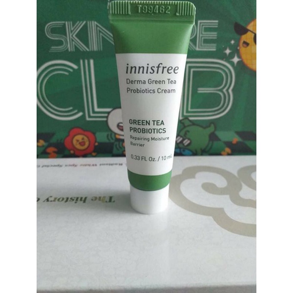 Kem Dưỡng Ẩm, Phục Hồi Da Từ Trà Xanh Innisfree Derma Formula Green Tea Probiotics Cream 10ml