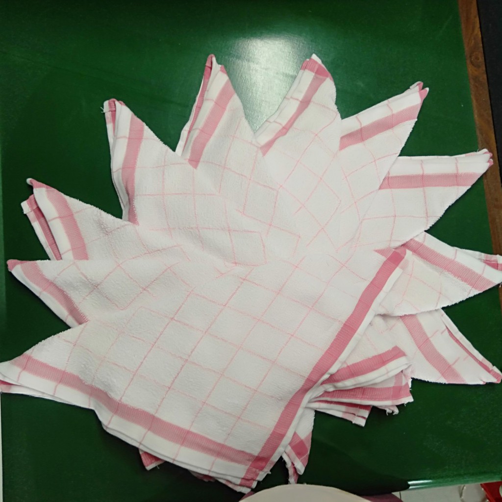 Khăn lau đa năng KT 30x30cm ⚡RẺ VÔ ĐỊCH⚡ Khăn lau bếp sọc màu chất liệu cotton không bông xù | BigBuy360 - bigbuy360.vn