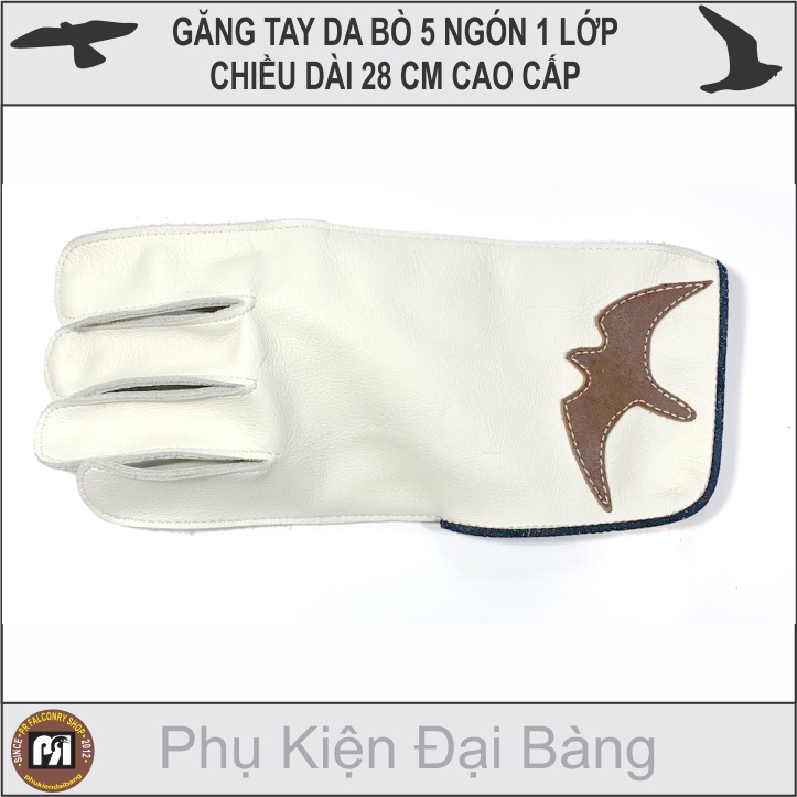 Găng tay da bò nuôi chim diều chim ưng