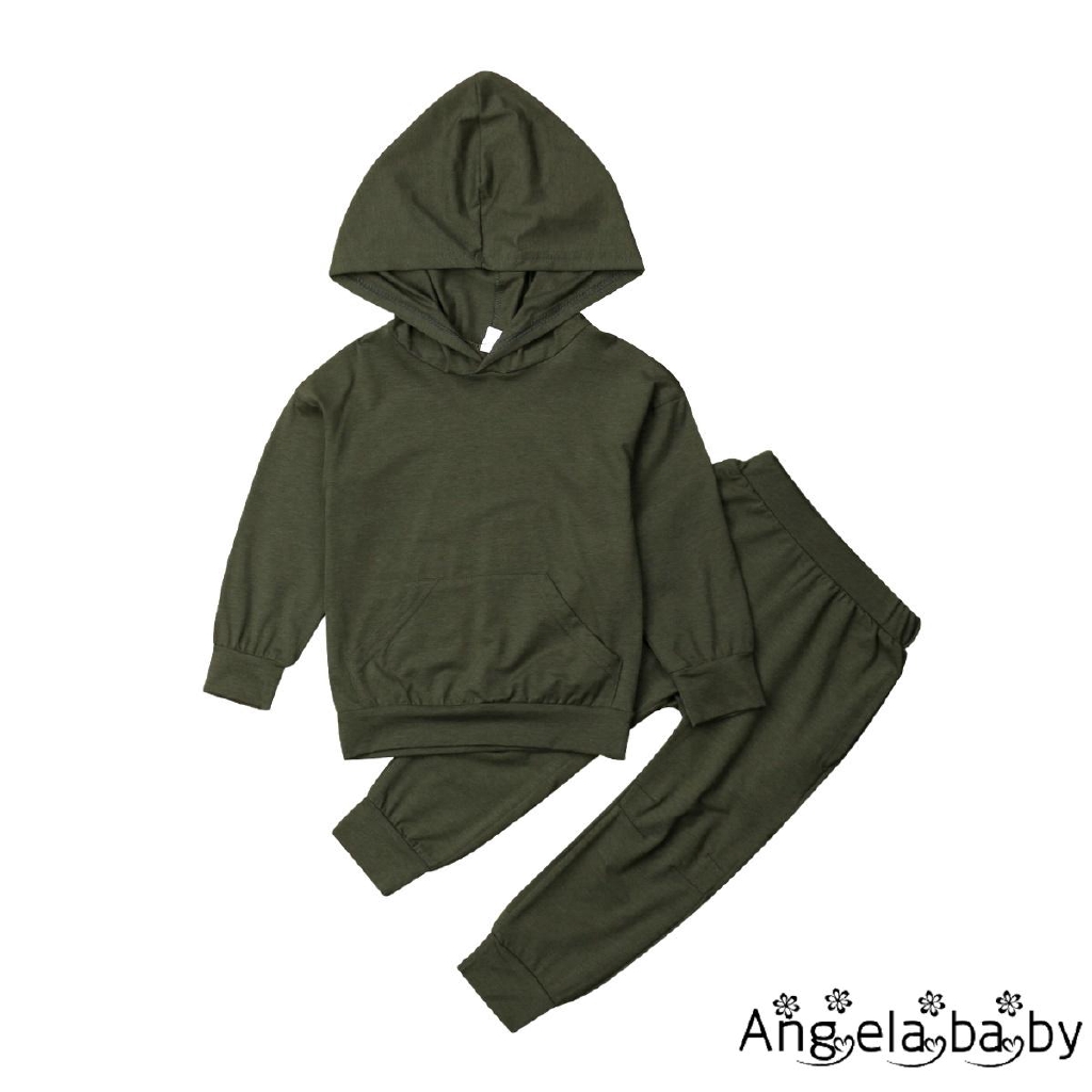 Set quần áo gồm áo hoodie và quần dài cho bé gái