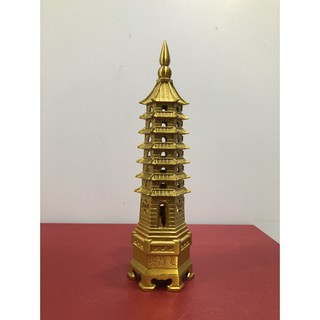 Tháp văn xương 7 tầng cao 24cm bằng đồng nguyên chất