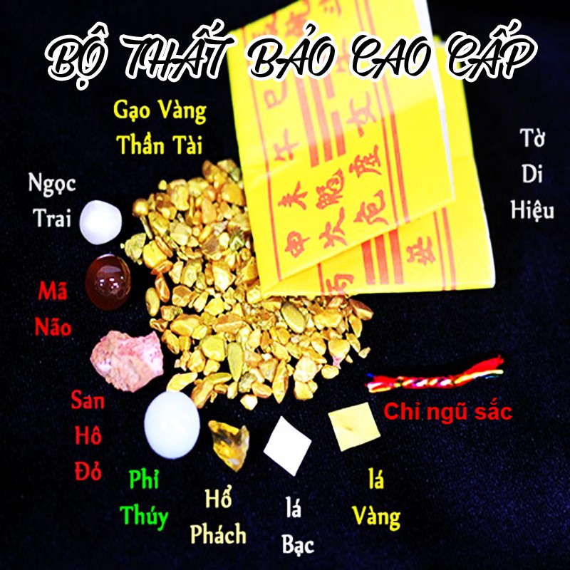 Bộ Thất Bảo Cao Cấp _ Bộ cốt thất bảo, cốt bát hương, cốt tượng chuẩn _ Bốc Bát Hương