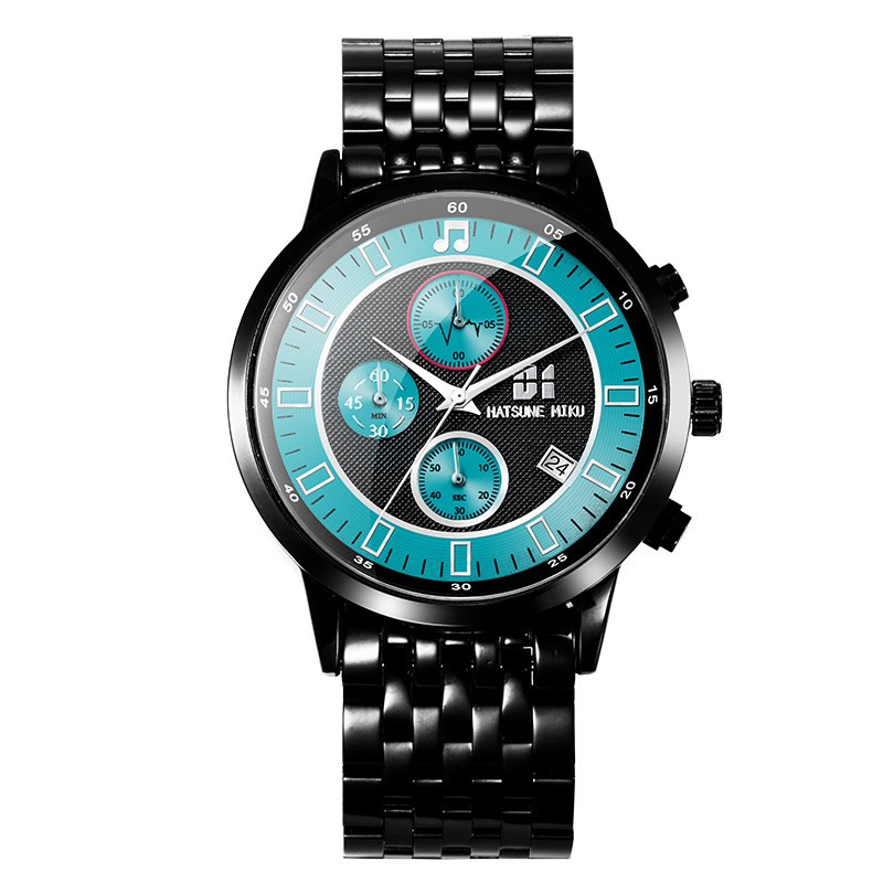 Đồng hồ nam Hatsune Miku Chronograph dây kim loại