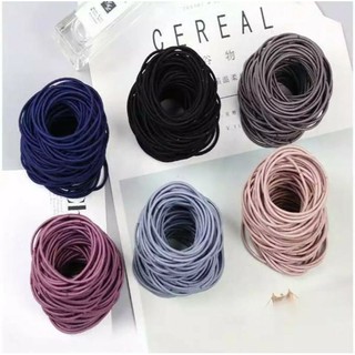 Set 100 sợi thun buộc tóc nhiều màu