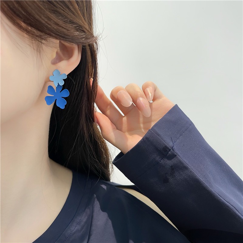 Khuyên tai Hoa Biển Xanh bông tai thời trang độc đáo Cocochang shop