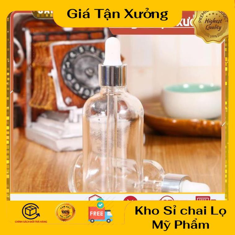 Lọ Chiết Serum ❤ TRÙM SỈ ❤ Lọ đựng tinh dầu 5ml,10ml Dày bóp giọt Khoen Bạc , lọ chiết serum , phụ kiện du lịch